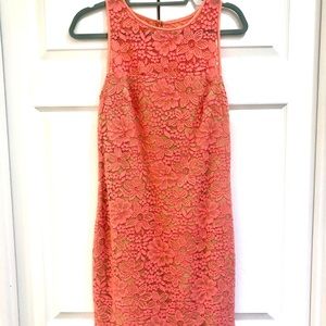 Trina Turk Lace Sleeveless Coral Dress